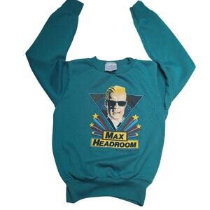 Vintage 80's Max Headroom Kid's Boy's Size Medium Made in USA Sweatshirt Rare
